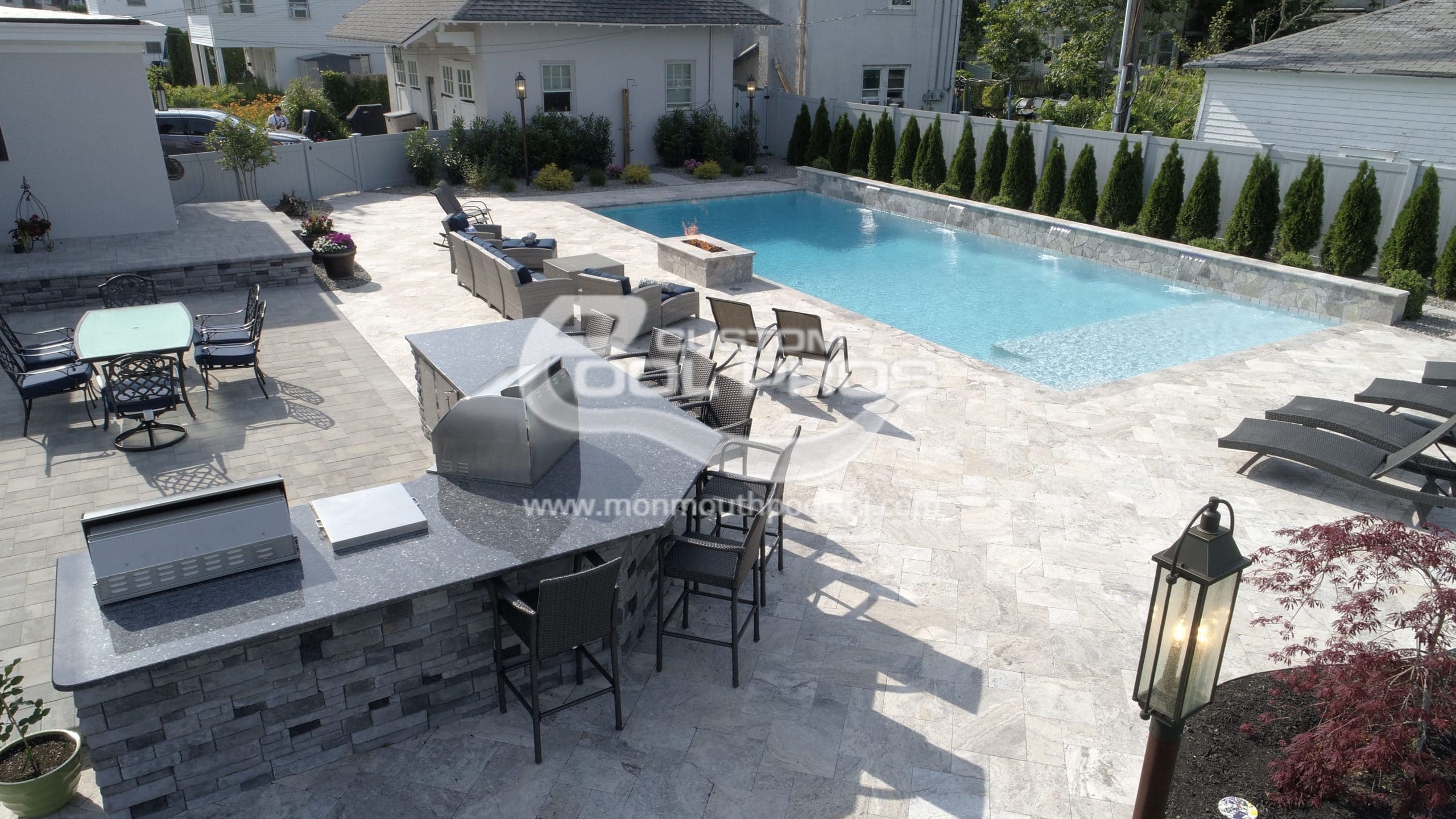Beautiful Backyard Oasis with Pool– Custom Pool Pros