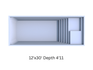 Modern Deck Steps - 12'x30' Depth 4'11