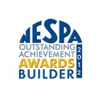 NESPAC Outstanding Achievement Awards 2012 logo for builders, featuring blue and orange text.