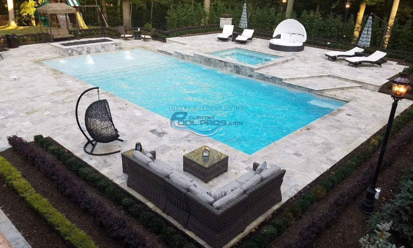 Inground pool built in New Jersey